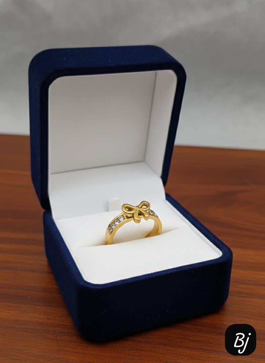 BOW RING (SILVER 925 ITALY /GOLD COATED / PAWNABLE )
