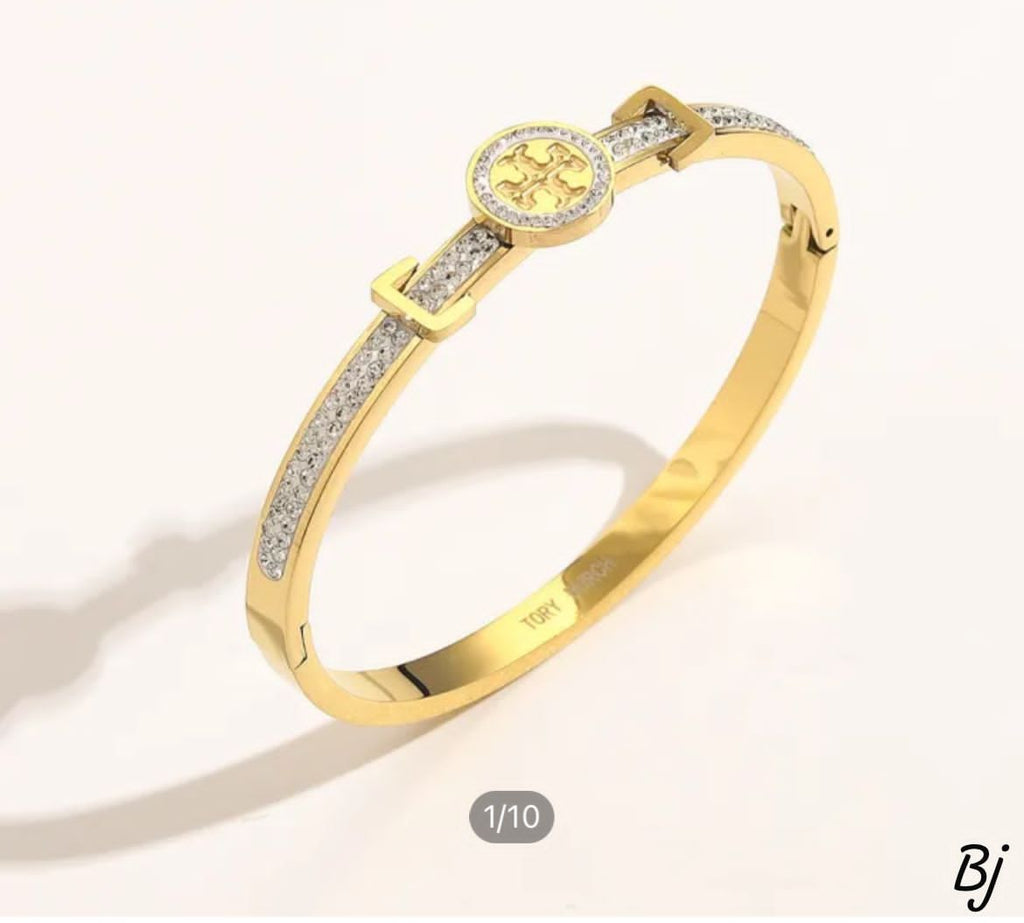 BANGLE AND RING SET ( SILVER 925 ITALY / GOLD  COATED )