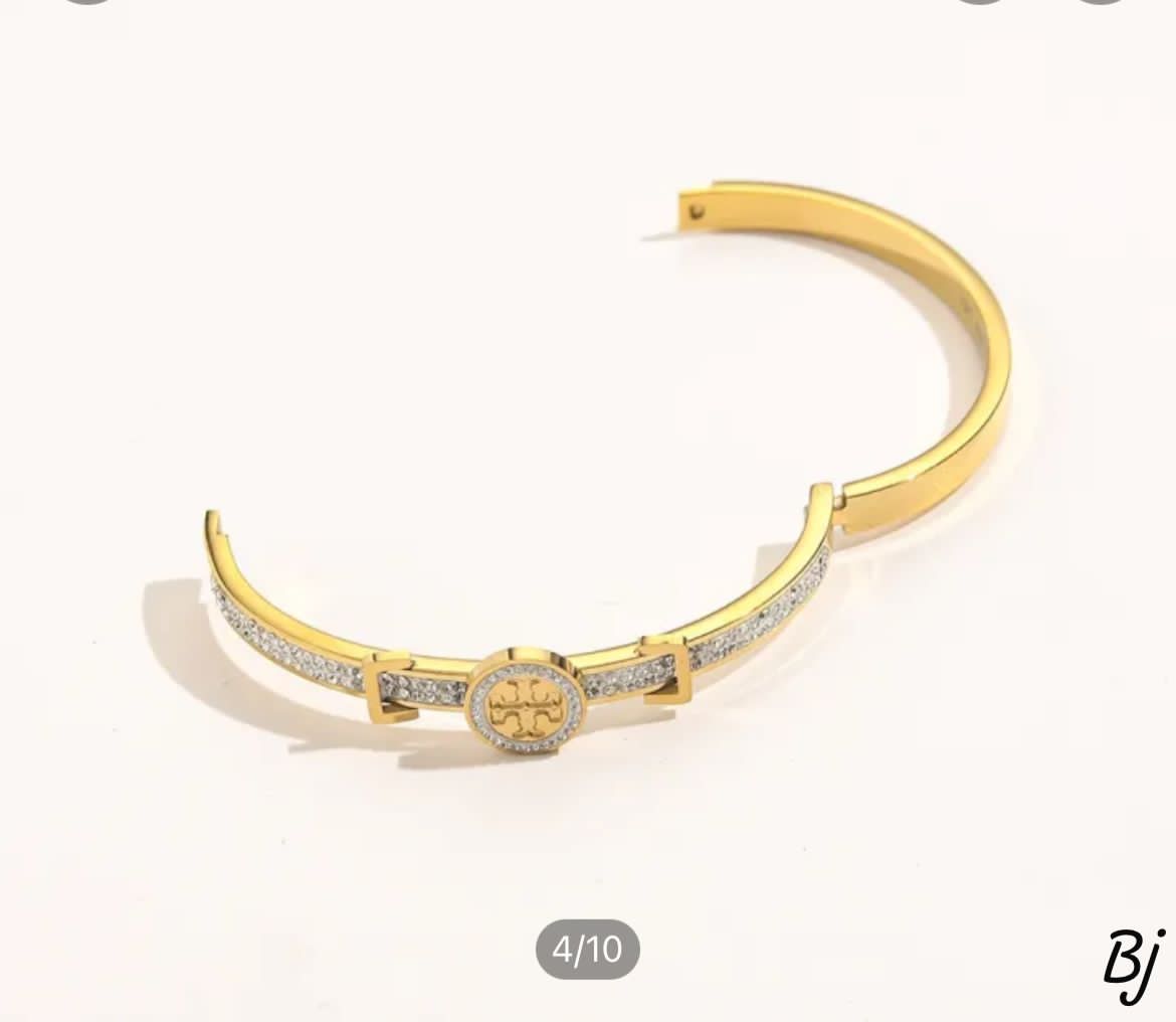 BANGLE AND RING SET ( SILVER 925 ITALY / GOLD  COATED )