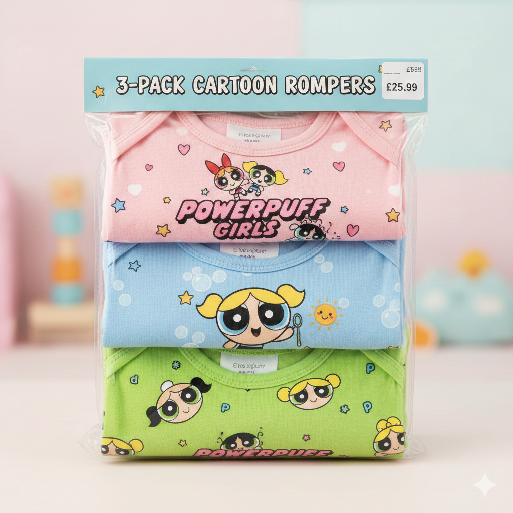 PACK OF 3 BABY KIDS ROMPERS