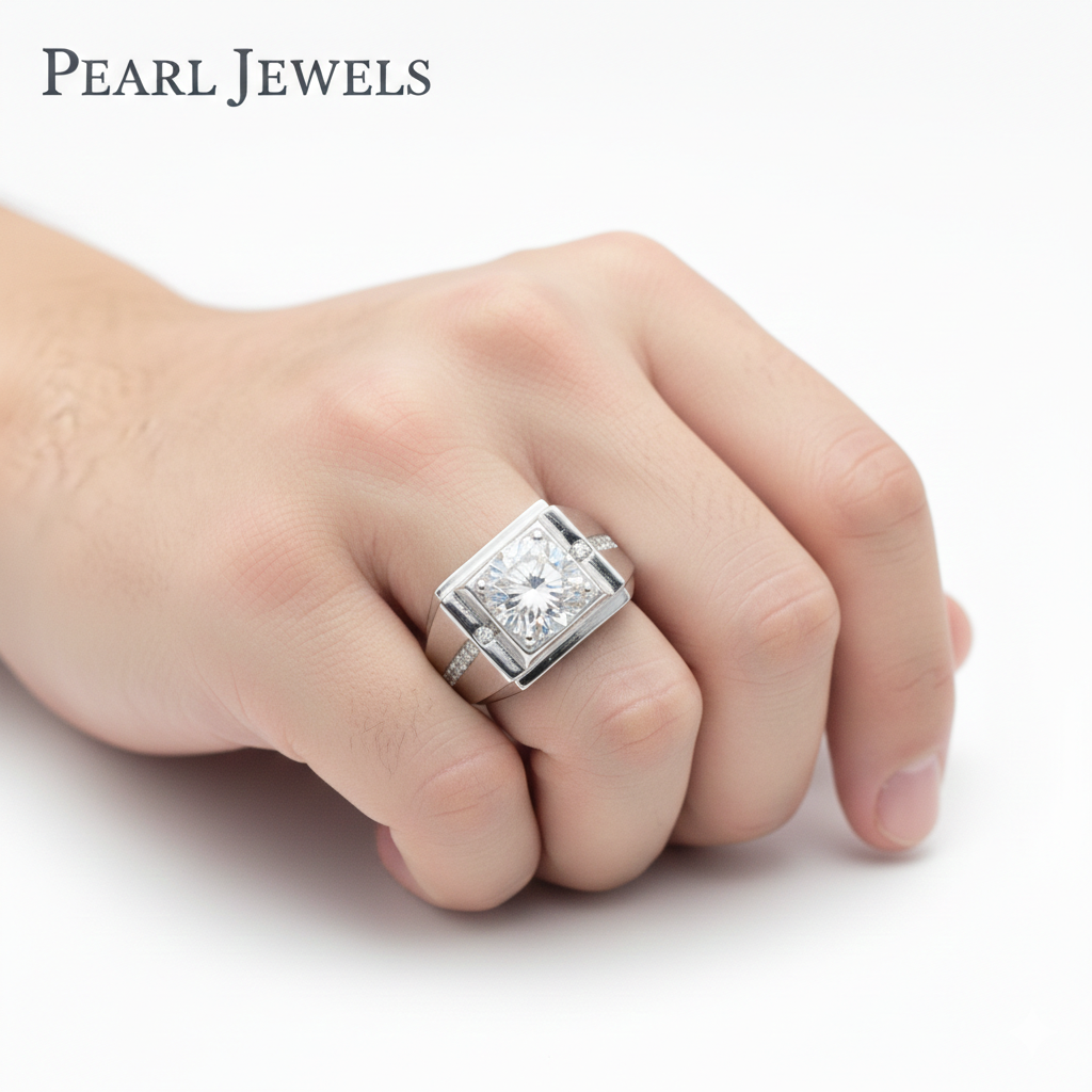 Premium Moissanite Ring Silver 925