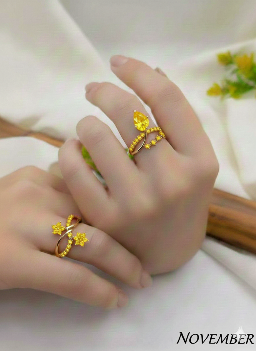 Birthstone Rings Sets ( SILVER  925 ITALY / PAWNABLE