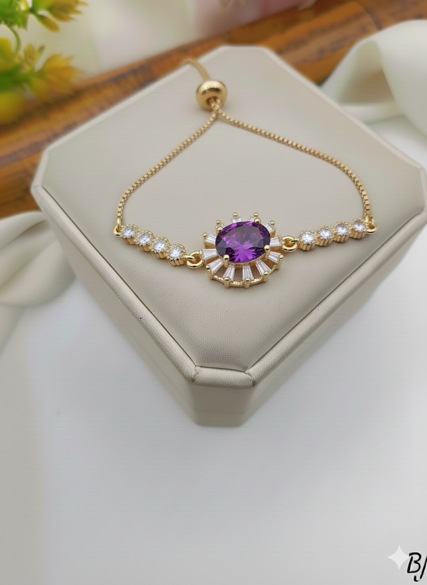 BIRTHSTONE BRACLATE (SILVER 925 ITALY / PAWNABLE )