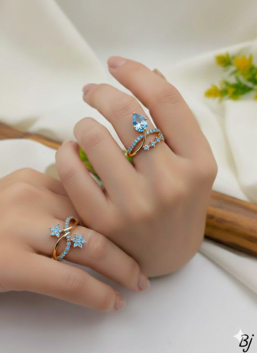Birthstone Rings Sets ( SILVER  925 ITALY / PAWNABLE